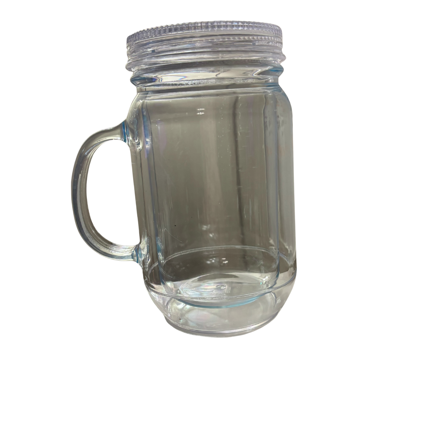 20 oz acrylic snow globe mason jar