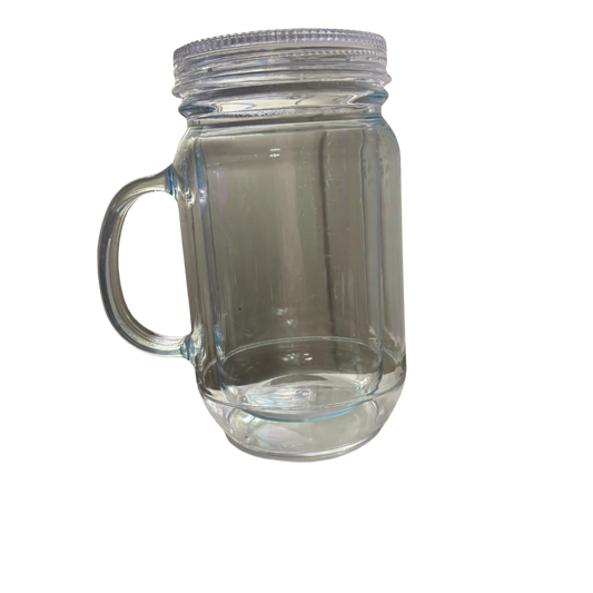 20 oz acrylic snow globe mason jar