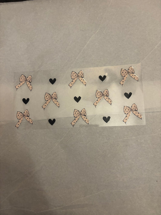 Pink bows and hearts