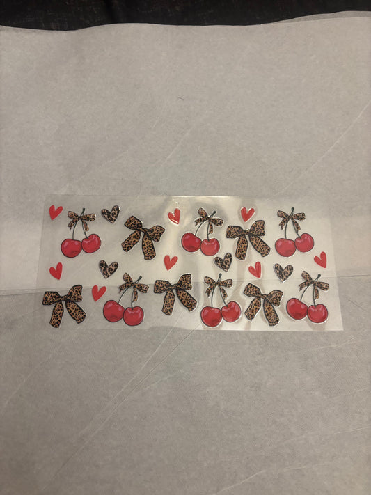 Cherries bows hearts