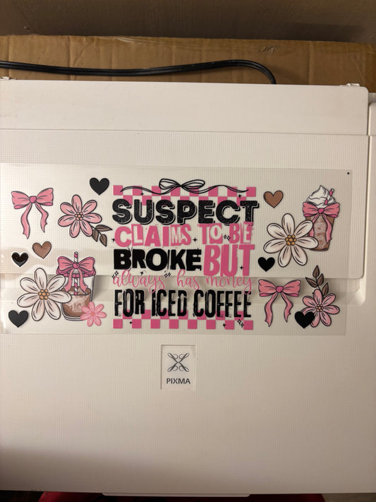 Suspect claims to be broke