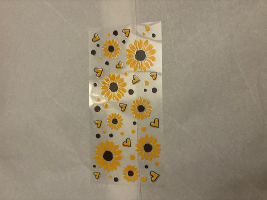 Sunflower and hearts