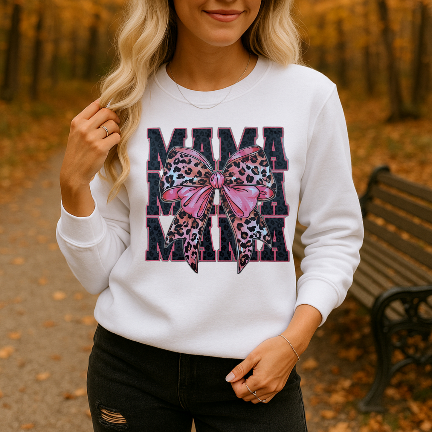 Mama bow sweatshirt